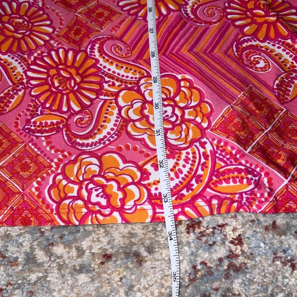 George Women's Pink Orange Floral Paisley Racerback Nightgown EUC‎